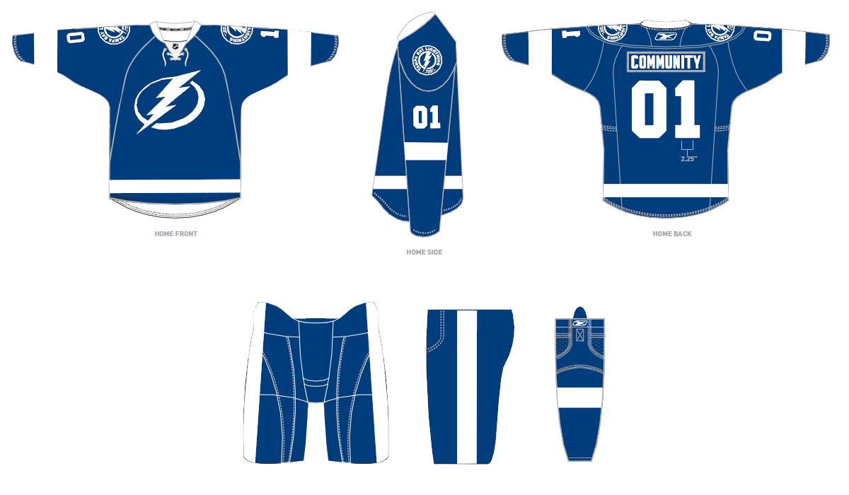tampa bay lightning jersey colors