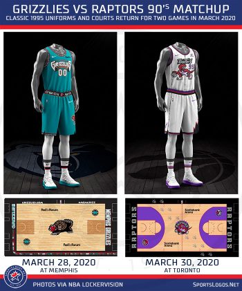 Grizzlies Vs Raptors Highlights Nba Throwback Uniform Schedule