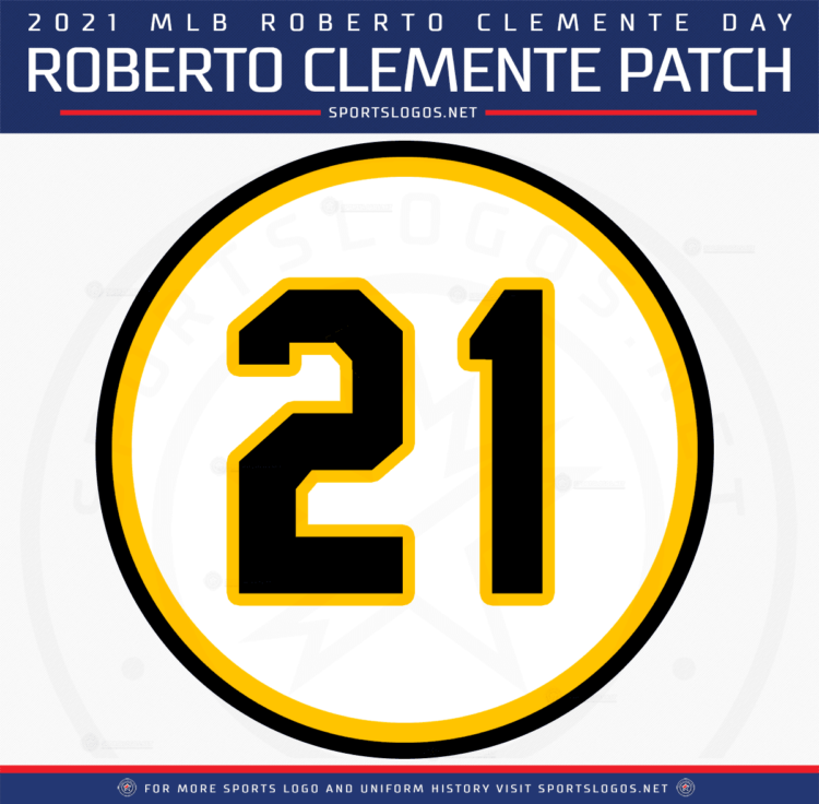 Baseball Celebrates Clemente With 21 Patches Pirates And Award