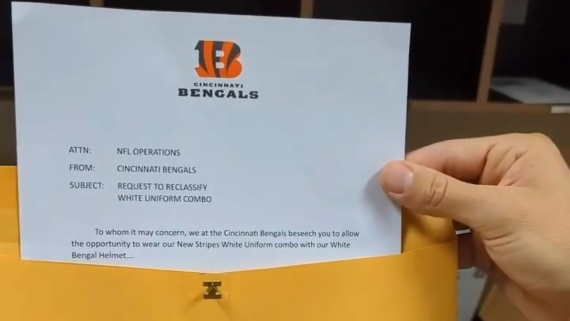 Cincinnati Bengals Petition Nfl To Change Alternate Helmet Rules