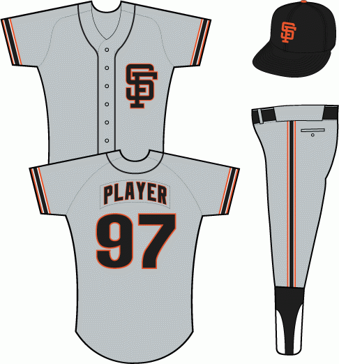 San Francisco Giants Road Uniform - National League (NL) - Chris
