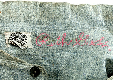 Babe Ruth 1920 Yankees Jersey Collar