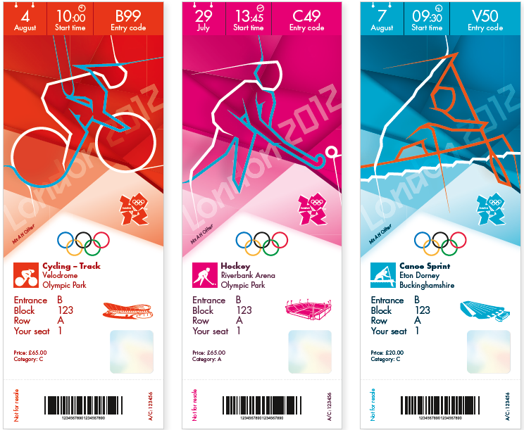 London 2012 Olympic Ticket Design