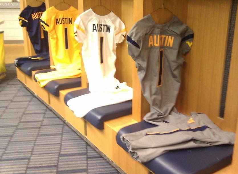 West Virginia new jerseys grey gray helmet uniform change