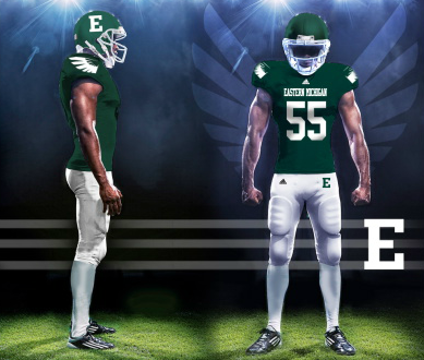 EMU Eastern Michigan Eagles NCAA Football New Uniforms
