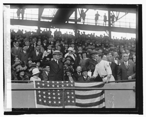 Washington Nationals Throwback to the Senators Coolidge first pitch