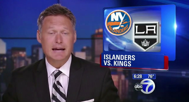 WABC New York News Shows Islanders Logo instead of Devils