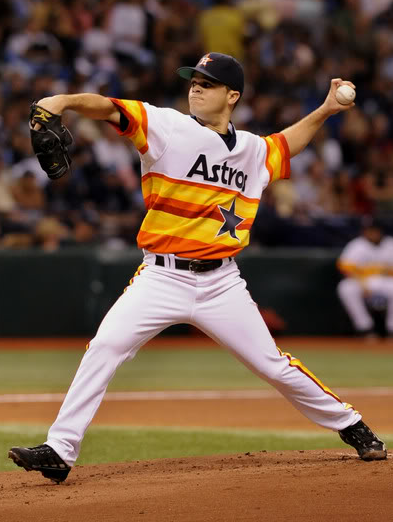 Houston Astros 1970s Rainbow Guts Throwback Uniform