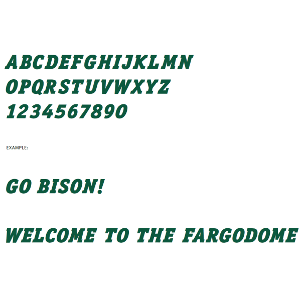 NDSU North Dakota State University Bison New Logo - Custom Font