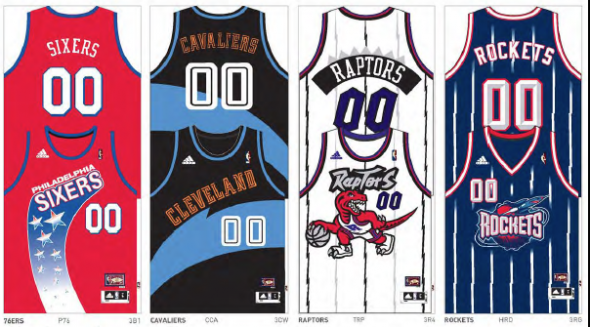 90s NBA Jerseys /// www.art-by-ken.com