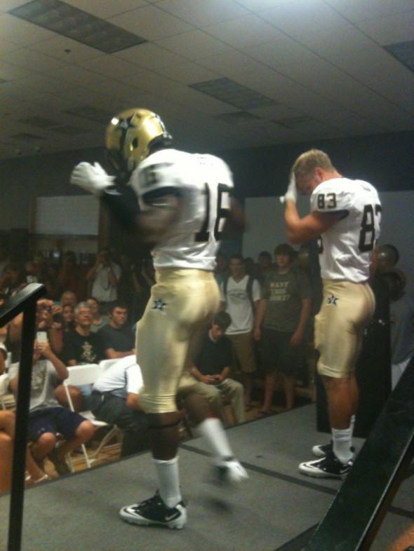 Vanderbilt Commodores New Uniform 2012 gold helmet pants