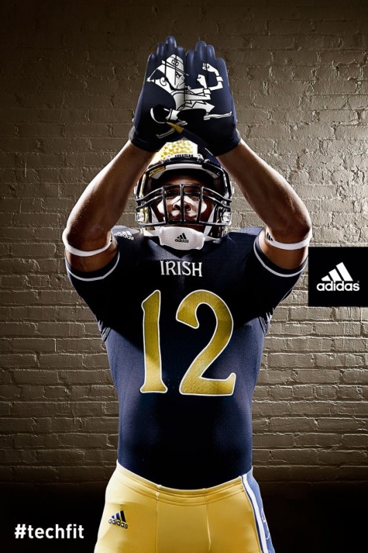Notre Dame Shamrock Series new uniforms gloves