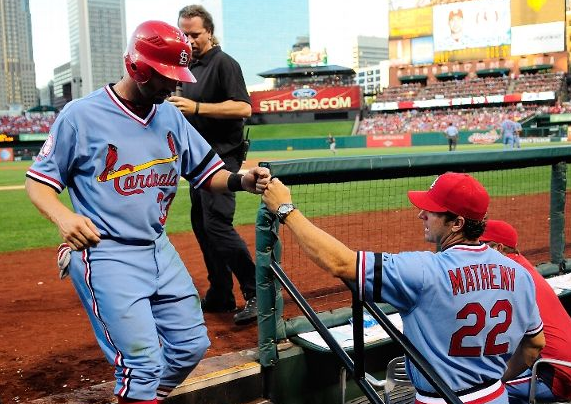 St. Louis Cardinals 1982 Cooperstown Throwback Men's 30th Anniv. Blue  Jersey