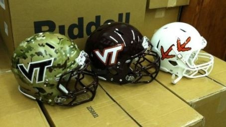 Virginia Tech Hokies White Helmet 3 types