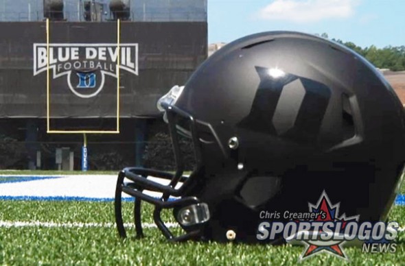 Duke Blue Devils New Helmets Black Matte Flat Blue monochrome