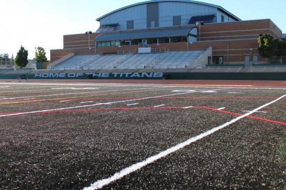 West Salem Oregon High School Titans black field turf - field house