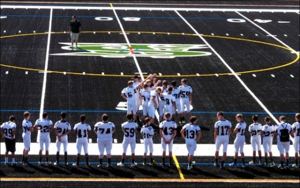 West Salem Oregon High School Titans black field turf - midfield