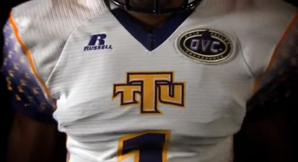 Tennessee Tech Golden Eagles Russell new uniforms - front