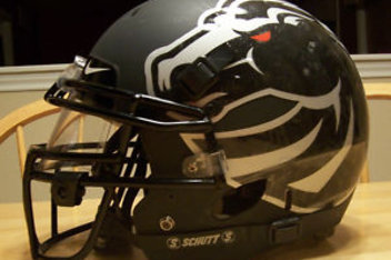 Boise State black black-out nike broncos - helmet shine