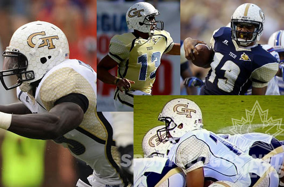 SportsLogos.Net Best/Worst 2012 college football NCAA worst uniform awards - Georgia Tech collage