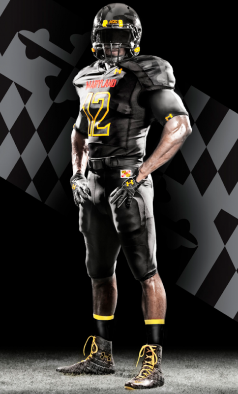 Under Armour Black Ops Maryland Terrapins uniform jersey alt - standing
