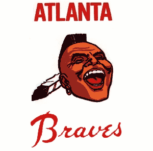 Vintage Atlanta Braves Screaming Indian 1970s Logo Tee Shirt 