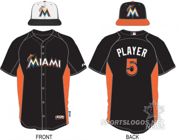 MLB NL East Batting Practice Caps - Florida Miami marlins jersey