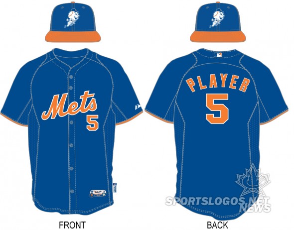 MLB NL East BP Batting Practice Caps - New York Mets jersey