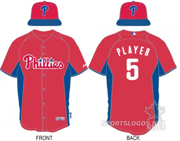 MLB NL East BP Batting Practice Caps - Philadelphia Phillies jersey
