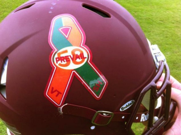 Virginia Tech Sandy Hook tribute sticker decal 58 prevail - close