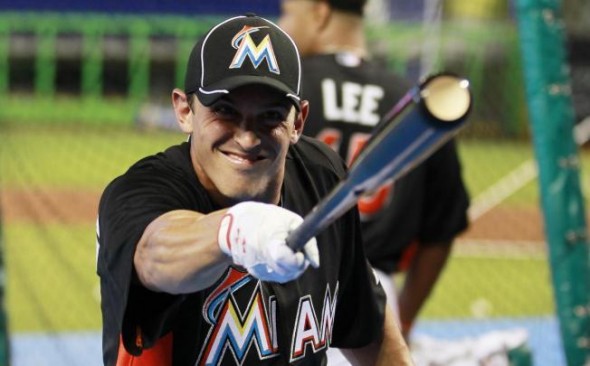 MLB NL East Batting Practice Caps - Florida Miami marlins BP 2012