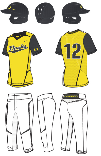 Oregon Ducks Women's softball new uniforms - 01