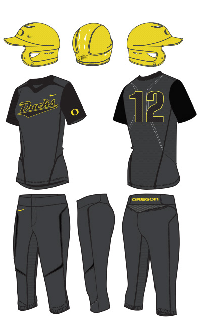 Oregon Ducks Women's softball new uniforms - 02