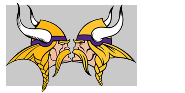 MINNESOTA VIKINGS: The Vikings logo has grown out his beard and