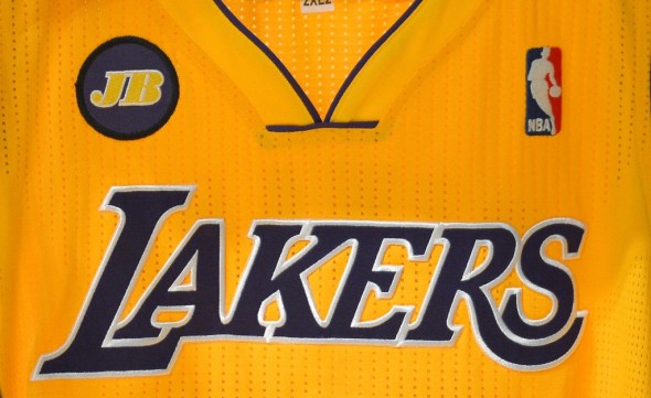 patch wide - LA Los Angeles Lakers Jerry Buss memorial patch jersey