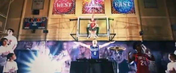 Macklemore Wing$ video NBA shoes promotional - basket
