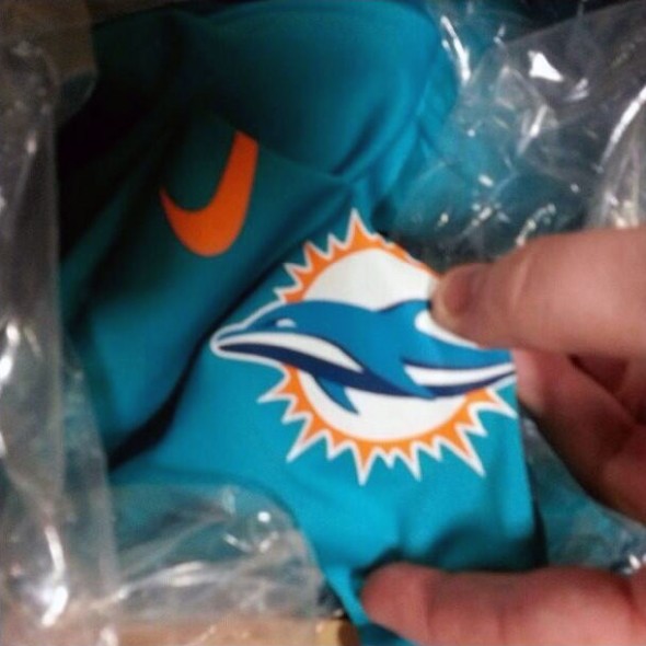 miami dolphins 3d foam logo sign clock