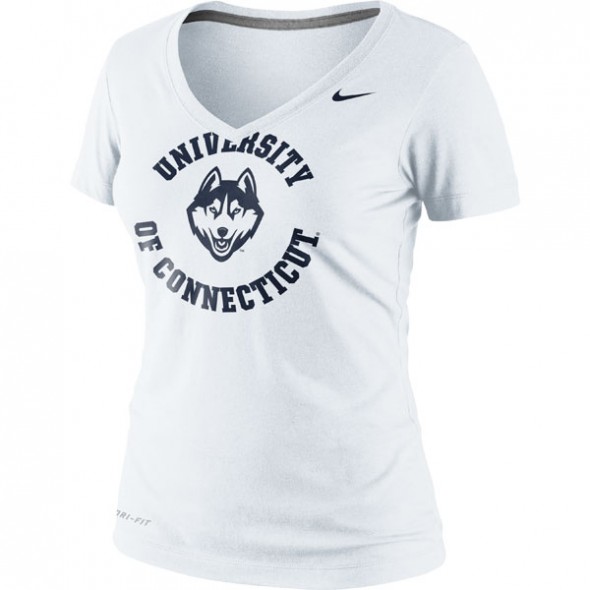 white T - UConn connecticut huskies jonathan husky new logo new uniforms