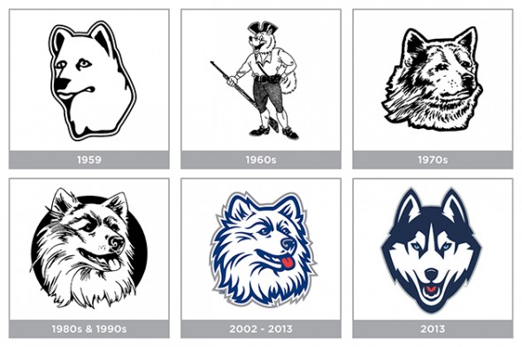 timeline - UConn connecticut huskies jonathan husky new logo new uniforms