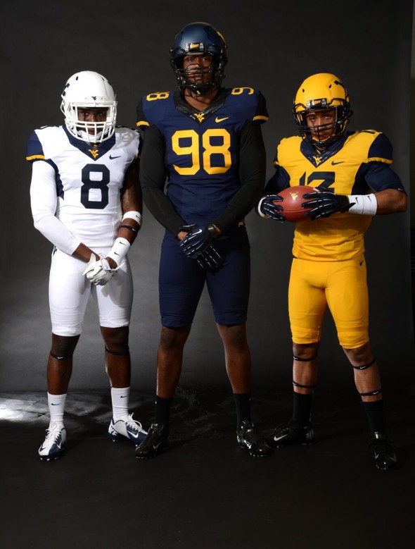 A New Look for the Mountaineers - WVU Athletics  College football uniforms,  Football uniforms, College football helmets