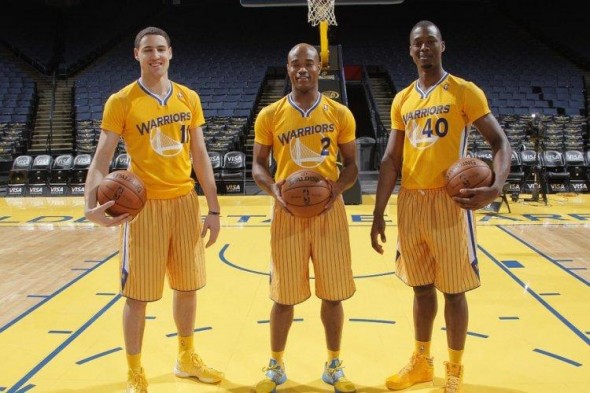 Warriors yellow shop sleeve jersey