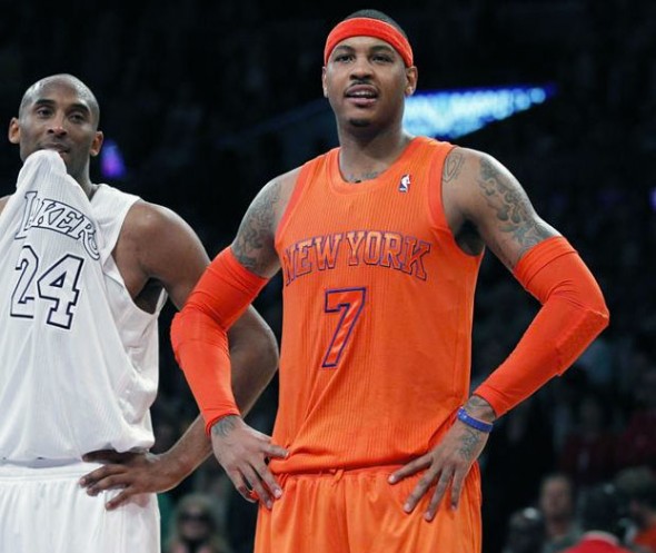 Here is Iman Shumpert wearing an orange Knicks jersey. - Posting