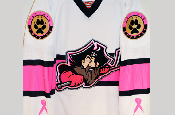 Making Strides Against Breast Cancer - Greater Portland, ME - The first  round of jersey's from the Portland Pirates Pink in the Rink presented by  TD game have been put up for
