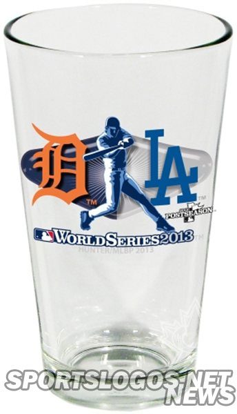 Tigers-Dodgers 2013 World Series Glass