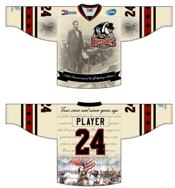 ECHL Team to Wear Gettysburg Address Jerseys News