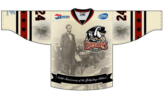 ECHL Team to Wear Gettysburg Address Jerseys