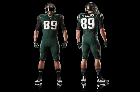 Michigan State adds bronze-helmeted alternate uniform to uniform set