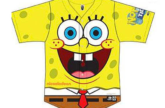 Norfolk Tides Wearing SpongeBob Jerseys August 7th