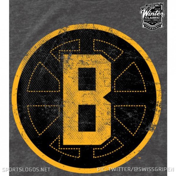 Bruins Wearing Modified Hub Logo in Winter Classic