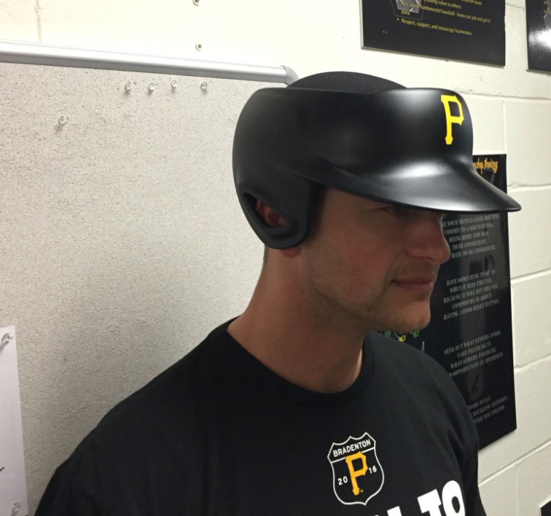 Jared Hughes of Pittsburgh Pirates will test out new protective